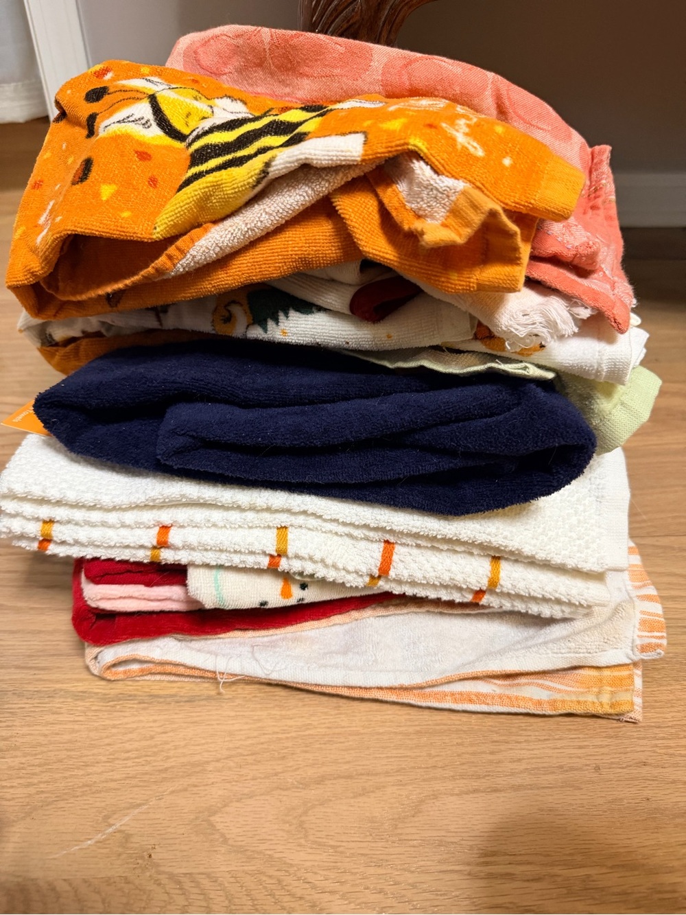 Assorted Colorful Kitchen Towels - Primarily Holiday Themed